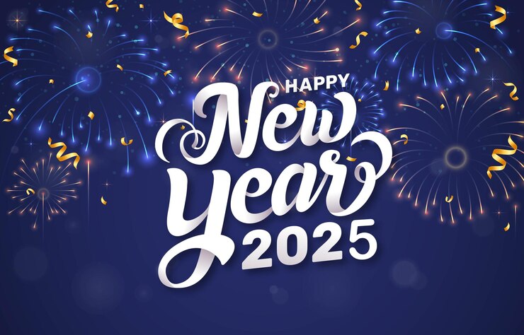 Vector happy new year firework vector design template