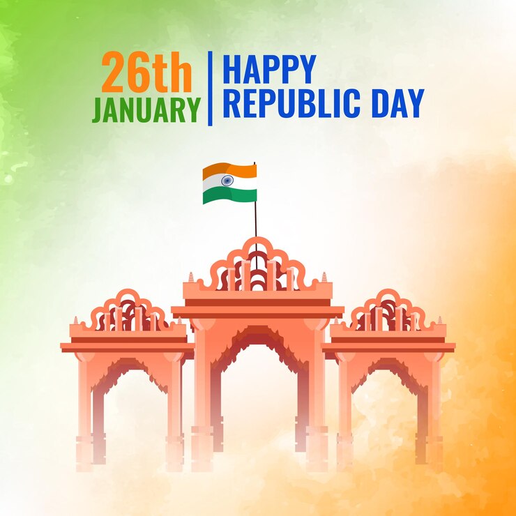 Happy Republic Day 26 January Celebration Template Perfect for Posters Flyers and Social Media