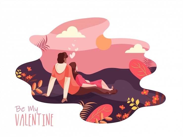 Vector happy valentine's day greeting card.