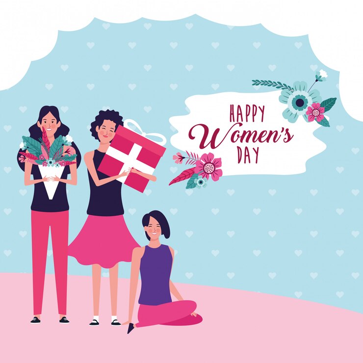 Vector happy women day card
