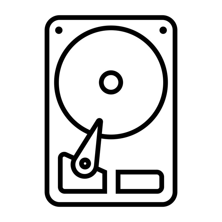 Vector hard disk icon symbol
