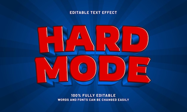 hard mode editable text effects with a game and happy theme
