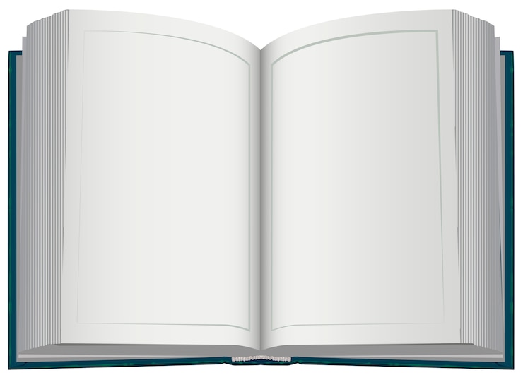 Hardcover open book