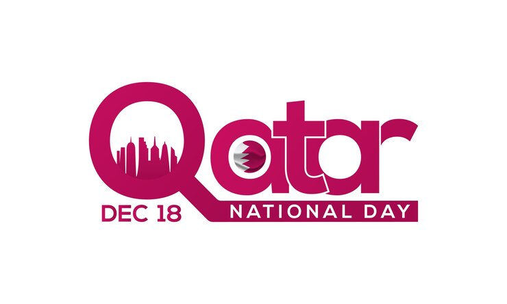 Hari Nasional Qatar 18 Desember Cakrawala Kota Doha yang Indah Menara Katara dan Latar Belakang Putih
