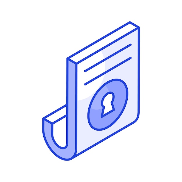 have a look at this amazing isometric icon of secure document ready to use vector