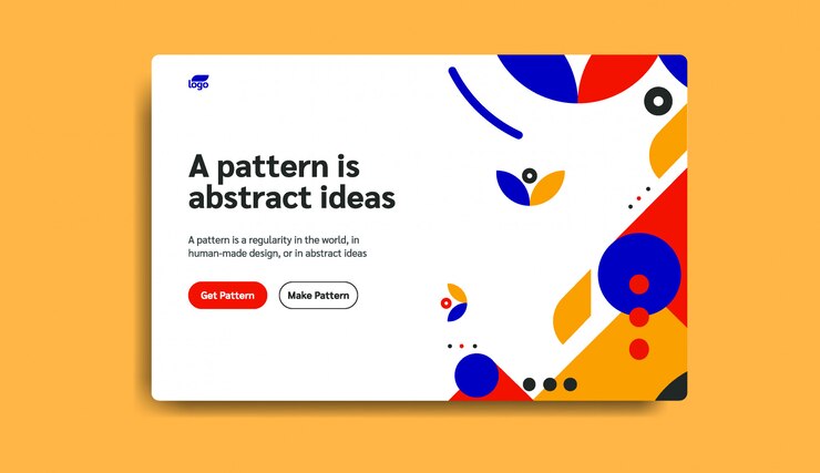 Vector header pattern design for landing page