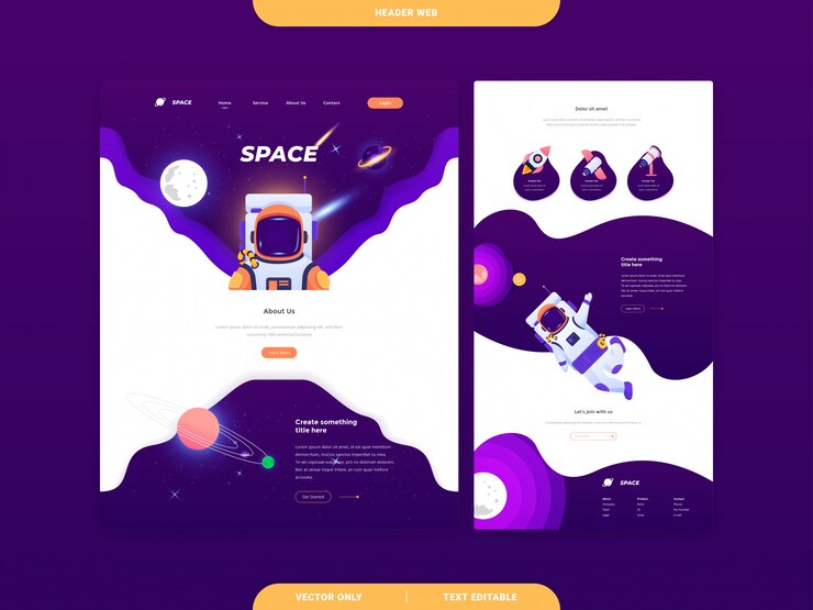 Header Web Landing Page Templates