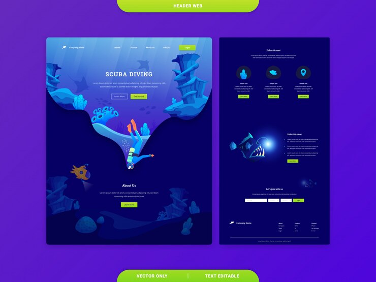Header Web Landing Page Templates