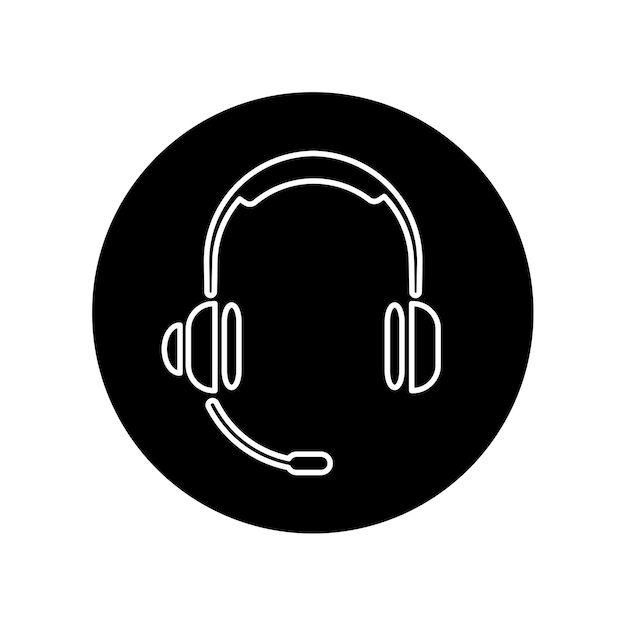 Headset icon vector illustration logo template for many purpose
