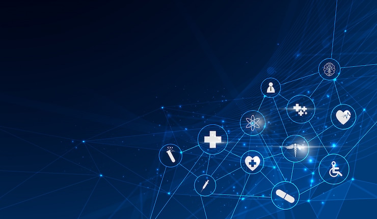 Health care icon pattern medical innovation background