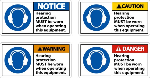 Hearing Protection Must Be Worn Sign