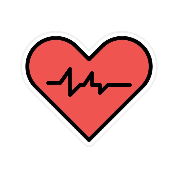 heart beat icon vector image can be used for nursing