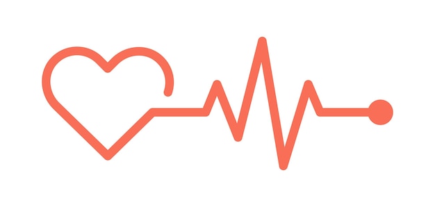 heart pulse line design. cardiogram symbol vector illustration.