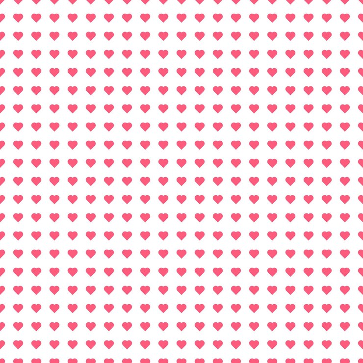 Heart shape vector seamless pattern doodle black and white abstract background illustration