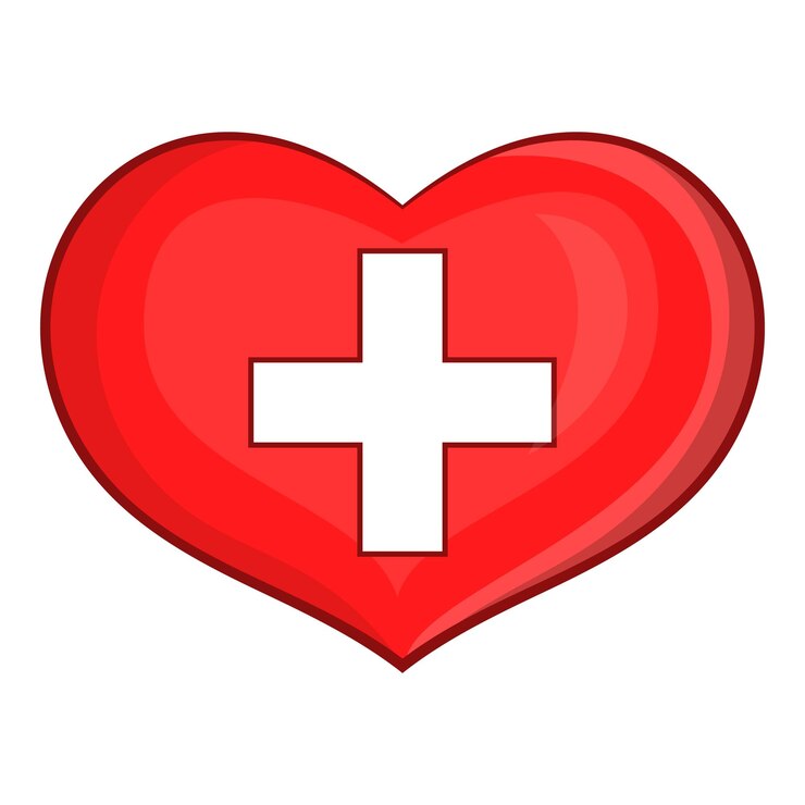 Vector heart with swiss flag icon cartoon illustration of heart vector icon for web design