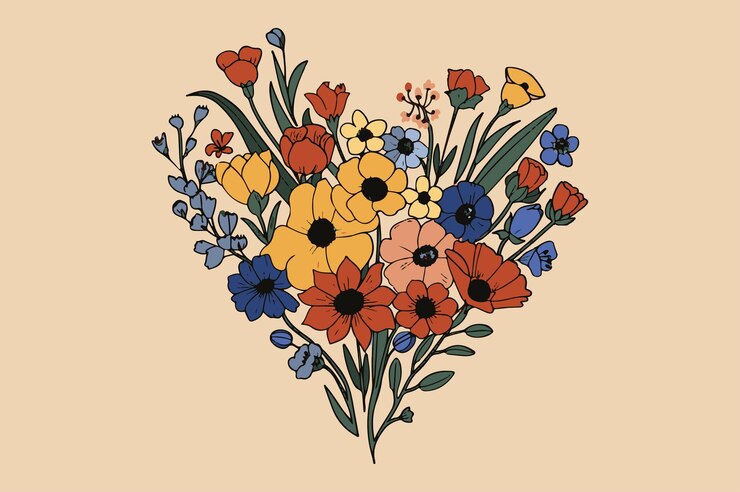 Heartshaped bouquet