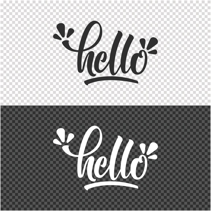 Vector hello lettering clipart element design