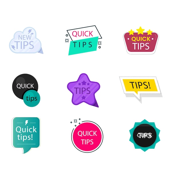 helpful tips geometric message bubble with light bulb emblem banner design for business and adverti