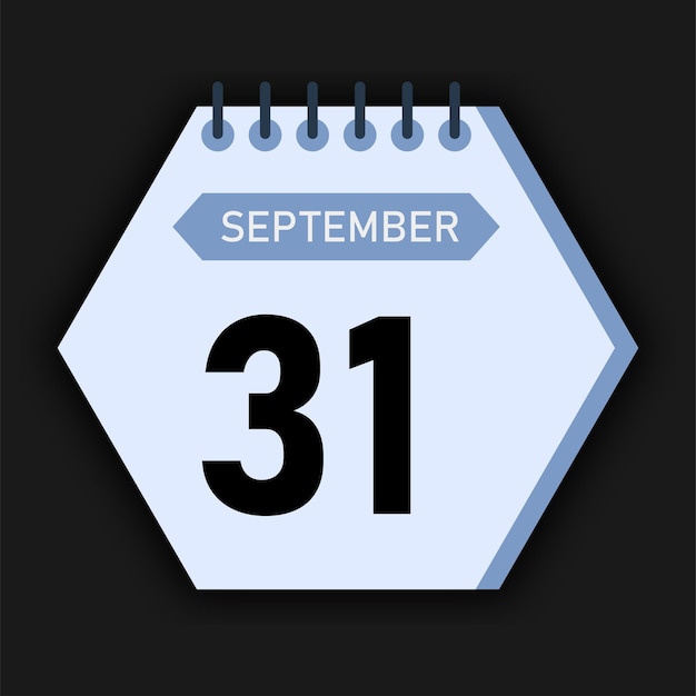 Hexagon Style Calendar Month September 2025
