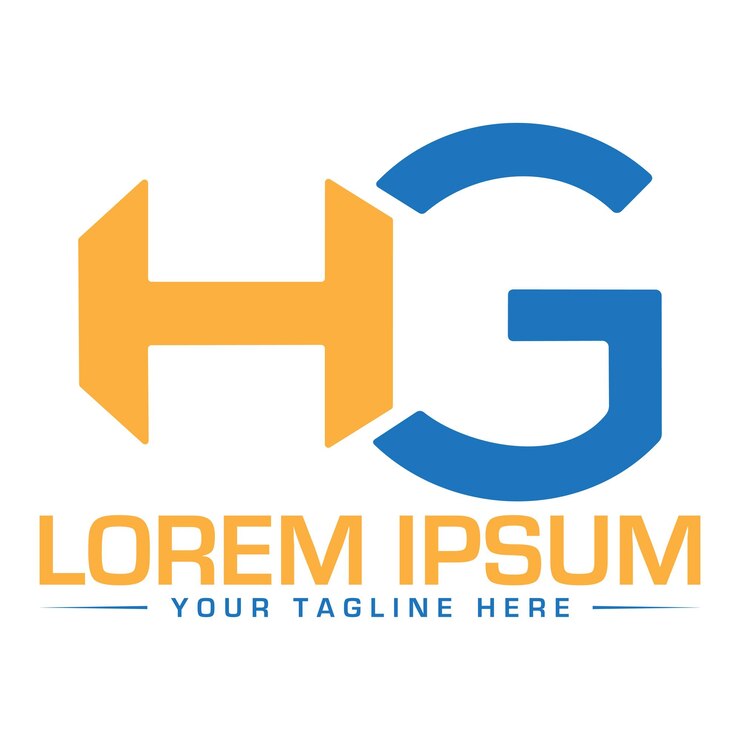 Vector hg logo design professional logo design unique and modern logo design