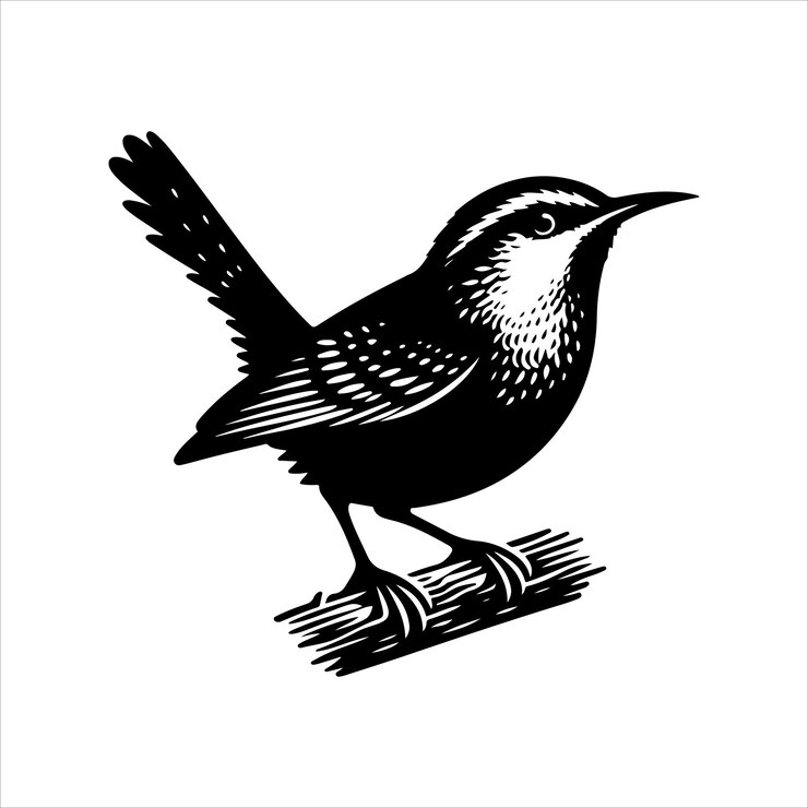 Vector highquality carolina wren silhouette vector files for your design projects