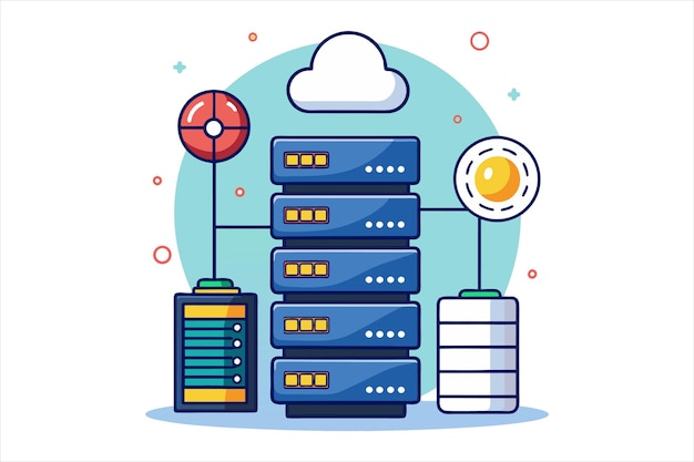 HighQuality Web Hosting Vector Art for Digital Projects