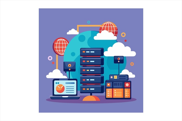 HighQuality Web Hosting Vector Art for Digital Projects