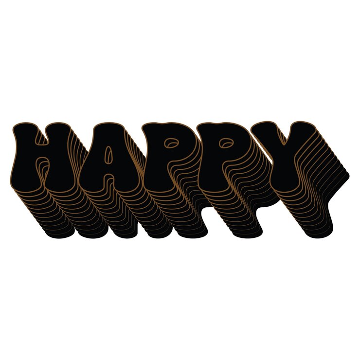 Vector hippie positive quotes black and white