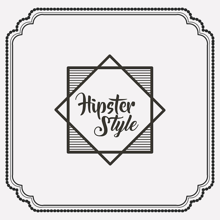 Vector hipster style frame isolated icon vector illustration design