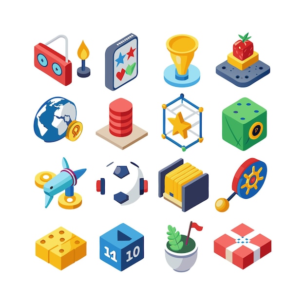 hobbies and interests icon set collection for documents websites and mobile applications