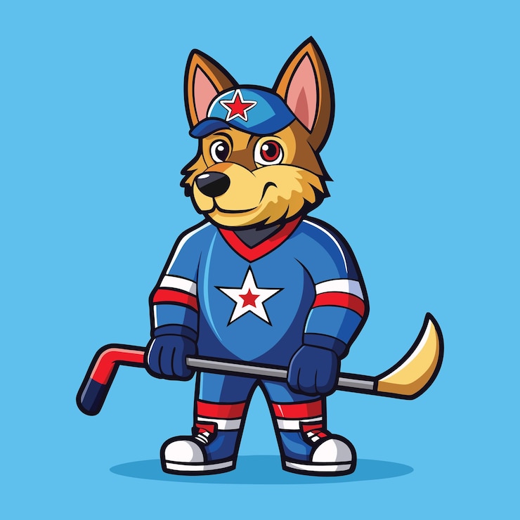 Hockey Hound in Team Spirit Gear
