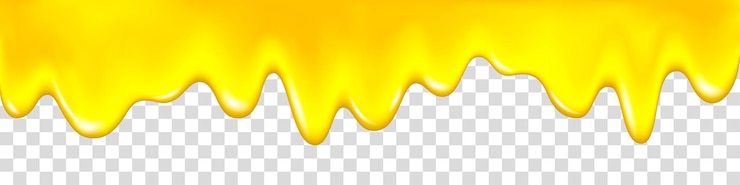 Vector honey drip golden syrup caramel jam liquid oil yellow paint dripping pineapple mango jelly