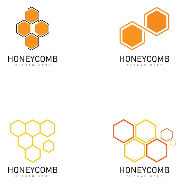 honeycomb illustration logo vector template