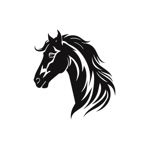 horse head silhouette vector illustration