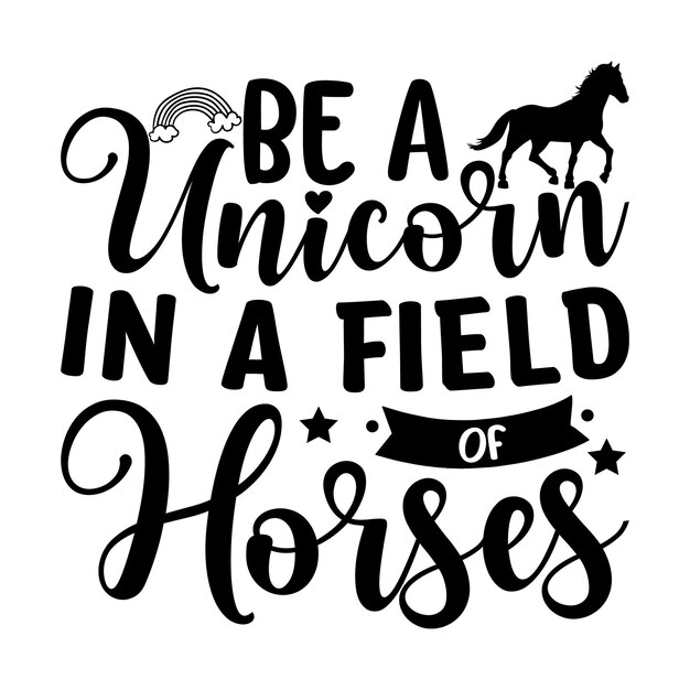 Horses Lettering design for greeting banners Mouse Pads Prints Cards and Posters Mugs Notebooks