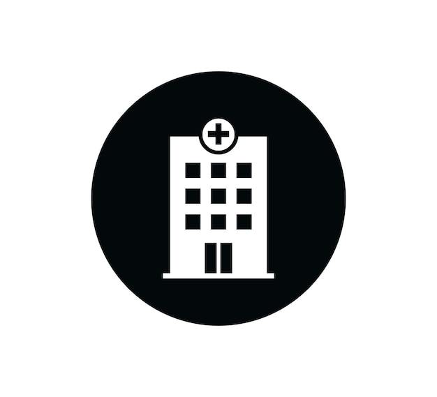 Hospital icon vector logo design template