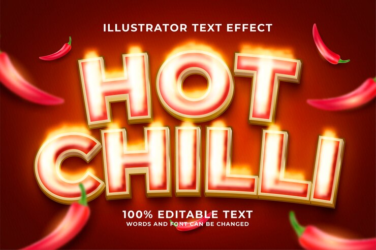 Hot chilli editable text effect