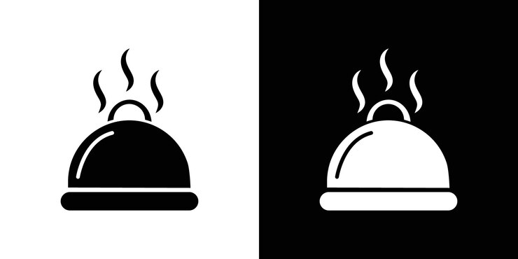 Hot meal icon Isolated flat vector in outline