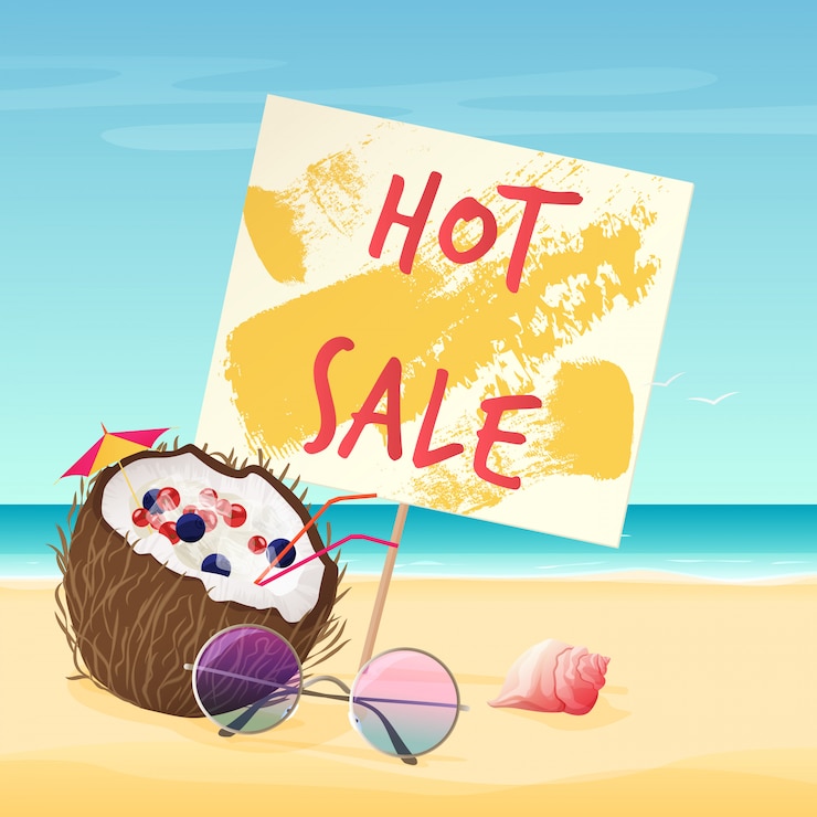 Vector hot summer sale poster