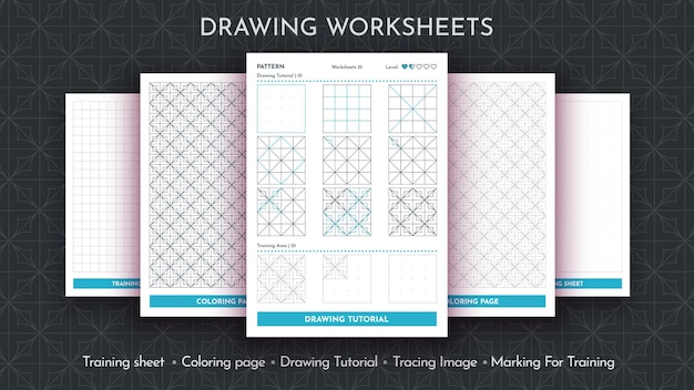 How to Draw a Pattern Step by Step Drawing Tutorial Draw Guide Worksheet