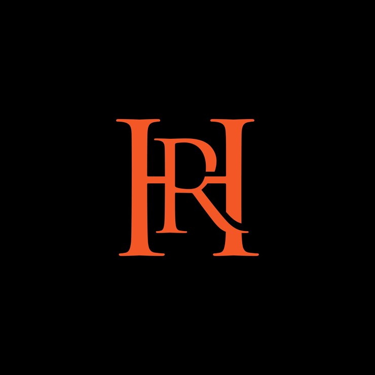 HR Letter Initial Logo Design Template Vector Illustration