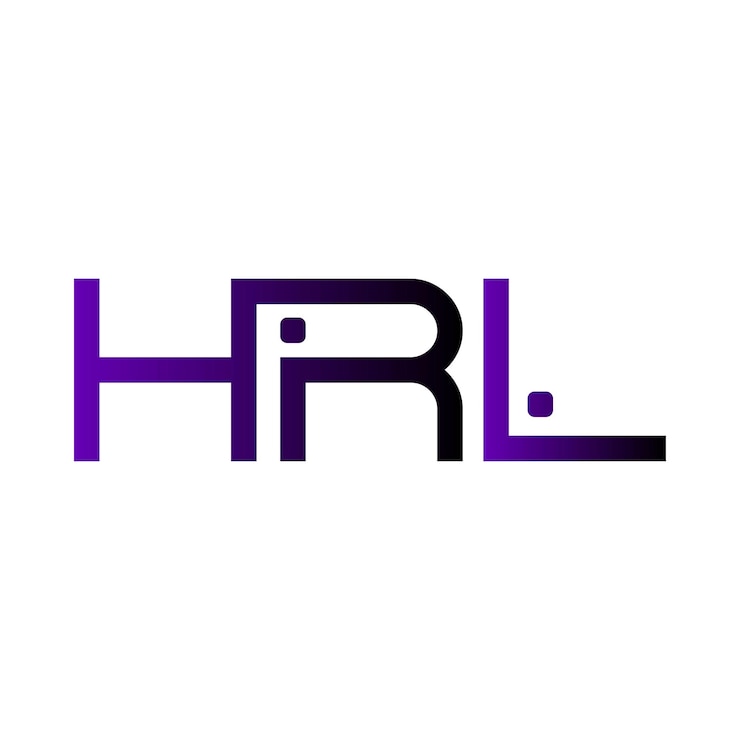 Vector hrl logo monogram initial branding lettermark modern minimal typography symbol design