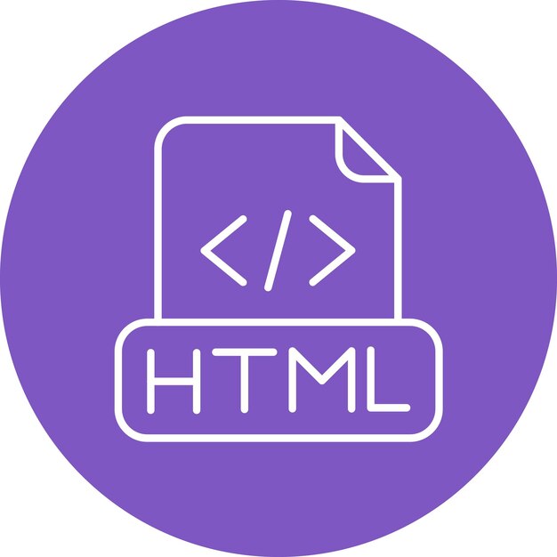 Html File icon vector image Can be used for Computer Programming