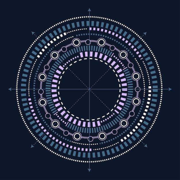 hud interface. technical drawing.