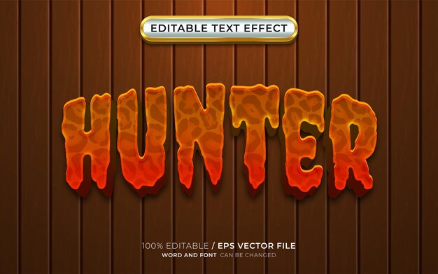 Hunter 3D Editable Text Effect