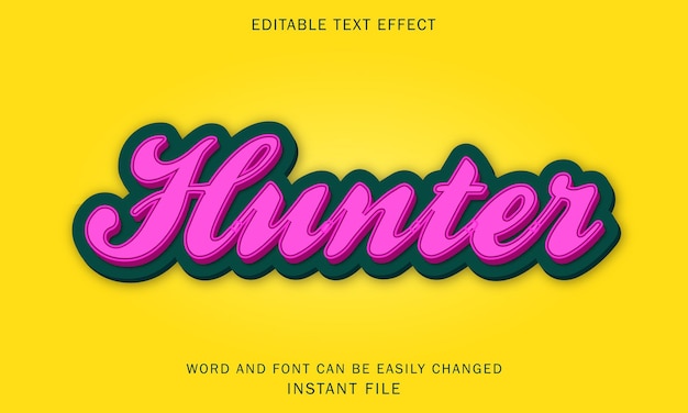 hunter text effect suitable for your business