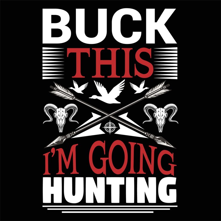 Vector hunting t shirt design