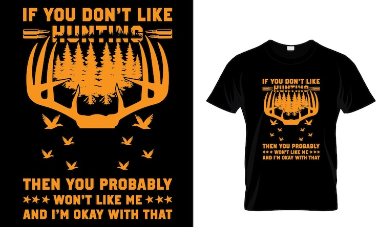 Vector hunting t shirt design
