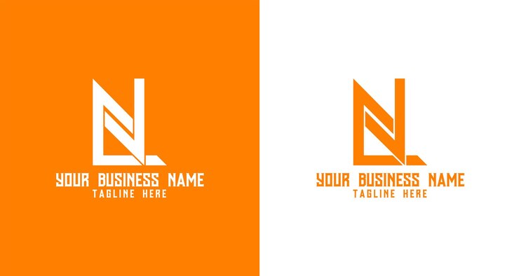 huruf LN monogram logo Desain logo NL seni garis kreatif