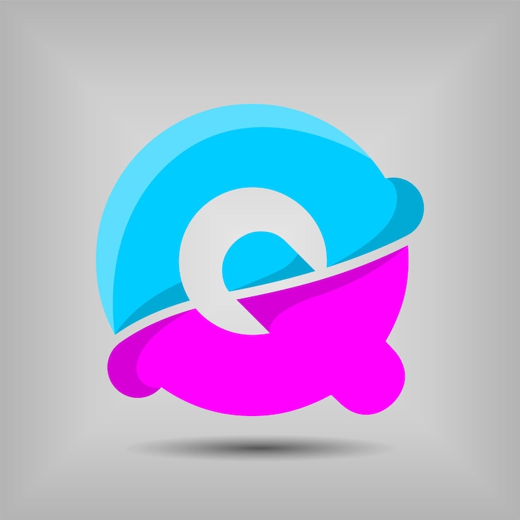 Vector huruf logo jenis huruf awal gradien warna-warni vektor